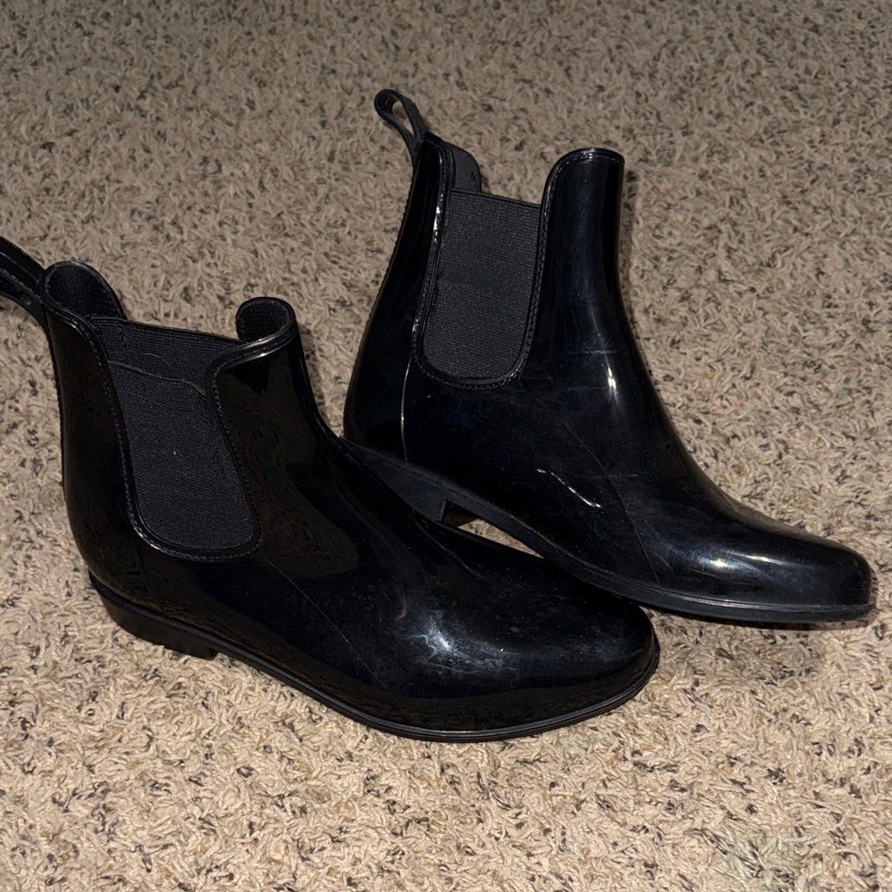 Black Chelsea Rain Boots